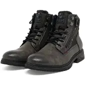 Mustang Herrenschuhe Schnürstiefel Grau Freizeit
