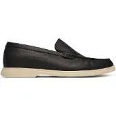 BOSS für Herren. 50536173 Sienne Leder-Slipper schwarz (44), Flach, Keine, Lässig