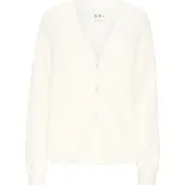 Ichi Strickjacke "Damen Langarm IHBRULA", Damen, Gr. XS, weiß (cloud dancer), Obermaterial: 70% Nylon NY. 30% Polyacryl PAN., Strickjacken Strickjacke