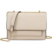 Gallantry Paris Gallantry, Damen Umhängetasche mit goldener Kette und Frontklappe, Beige