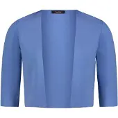 Vera Mont Bolero "Strickbolero langarm", Damen, Gr. 3XL, blau (paris blau), Obermaterial: 62% Viskose CV. 34% Polyamid PA. 4% Elasthan EL., Strickjacken Bolero