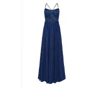Vera Mont Abendkleid im Glitzer-Look in Dunkelblau/Grau | Gr.: 40