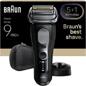 Braun Series 9 Pro+ 9610S, Folienschaber, Schwarz, Tasten, Ladend, Akku, Lithium-Ion (Li-Ion)