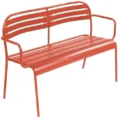 Sweeek - Outdoor-Sitzbank aus Stahl für 2 Personen - Terrakotta