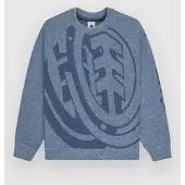 Element Double Icon Cr Strickpullover mid grey heather Gr. M