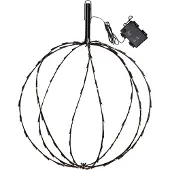 Star Trading LED-Erdspießleuchte Sphere, Ø 50 cm, schwarz Metall Batterie