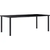 Syfax Esstisch Schwarz 200 x 100 x 75 cm Hartglas