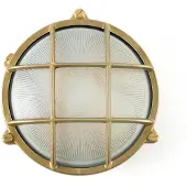 Faro Außenwandleuchte Noray, Messing, Ø 19 cm, IP44