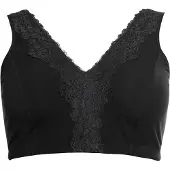 Sheego Bügelloser BH , Damen, Gr. 100, Cup C, schwarz, 95% Baumwolle, 5% Elasthan, BHs Bügelloser BH