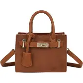 Gallantry Paris Gallantry, Handtasche Alina mit festen Henkeln & dekorativem Gürtel, Braun