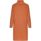 Cartoon Strickkleid "Strickkleid mit Turtle Neck", Damen, Gr. 40, EURO, rot (terra cotta), Obermaterial: 60% Polyacryl PAN. 30% Polyamid PA. 8% Wolle mw. 2% Elasthan EL., Kleider Strickkleid