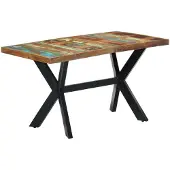 Syfax Esstisch 140x70x75 cm Altholz Massiv
