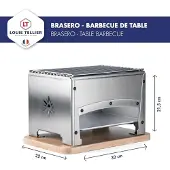 Gastronoble Louis Tellier BRASI-F, Grill, Brennholz, Draußen, Kamin, Rost, Edelstahl