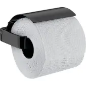Emco loft Toilettenpapierhalter mit Deckel, 050013300, Farbe: Schwarz