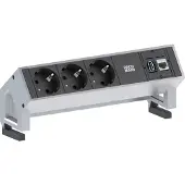 Bachmann 902.501 DESK2 3xCEE7/3 1xCAT6A 1xUSB 0,2m Inox 902501