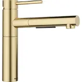 BLANCO ALTA-S II, Ziehen, Gold, Edelstahl, Hebelgriffe, Einzelbild, satin gold