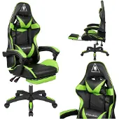 Krüger&Matz KM0790 Gaming-Stuhl mit Fußstütze GX-150, schwarz-grün