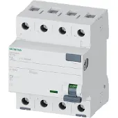 Siemens 5SV4646-0 FI-Schutzschalter, 4-polig, Typ AC, In: 63 A, 300 mA, Un AC: 400 V 5SV46460