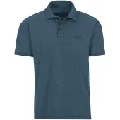 Trigema Poloshirt "Poloshirt DELUXE Piqué", Herren, Gr. L, blau (jeans, melange), Piqué, 100% Baumwolle, Basic, lang, ohne Ausschnitt, Shirts Poloshirt