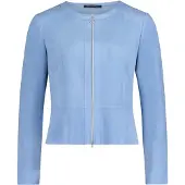 Betty Barclay Kurzblazer "Kurzblazer mit Reißverschluss", Damen, Gr. 44, blau (azurine), Obermaterial: 92% Polyester PES. 8% Elasthan EL., Blazer Kurzblazer