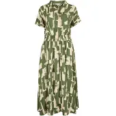 Apricot Midikleid "Midikleid" mit Pinselstrichmuster