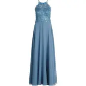 Vera Mont Abendkleid "Abendkleid rückenfrei", Damen, Gr. 32, EURO, blau (smoky lavender), Obermaterial: 100% Polyester PES., Kleider Abendkleid