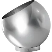 AYTM Blumentopf Globe, Ø 21 cm, silber, Edelstahl Globe, chrom / silber, Edelstahl, Design