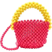 FELIPA Handtasche Damen Pink Gelb Mehrfarbig