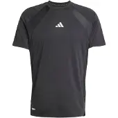 Adidas T-Shirt PERFORMANCE "TECH APPAREL CLIMACOOL", Herren, Gr. M, schwarz (schwarz, schwarz), Obermaterial: 100% Polyester, Shirts T-Shirt, sportlicher Stil, mit glänzenden Details, ohne Verschluss