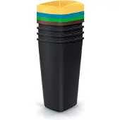 AWTOOLS Satz von 4 Recycling-Behältern mit je 25 l Fassungsvermögen KEDEN.