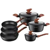 Florina MASTER BLACK Topf- & Pfannenset | 6-teiliges Set | Aluminium hochwertig