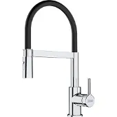 Franke 115.0626.085, Standard, Schwarz, Chrom, Messing, Hebelgriffe, Einzelbild, 3/8"
