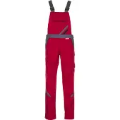 Planam Latzhose Highline Damen, Gr. 52 rot/schiefer/schwarz