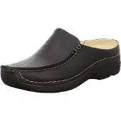 Wolky SEAMY SLIDE Clog, Printed leather - Glattleder, black, Wechselfußbett 0625070-000 40