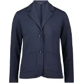 Betty Barclay Kurzblazer "Kurzblazer mit aufgesetzten Taschen", Damen, Gr. 36, blau (dunkelblau), Obermaterial: 48% Viskose CV. 47% Polyester PES. 5% Elasthan EL., Blazer Kurzblazer
