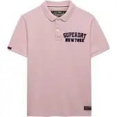 Superdry für Herren. M1110471A Polo Vintage Athletisch rosa (XL), Lässig, Baumwolle, Kurzarm