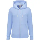 Superdry für Damen. W2012672A Sudadera Essential Logo Ziphood HB blau (S), Lässig, Baumwolle