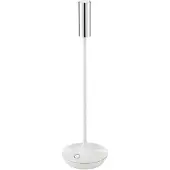 Sigor LED Akku-Tischleuchte "Nucandle" 1,6W 827 (Warmton-extra) Keramikweiß + Chrom dimmbar