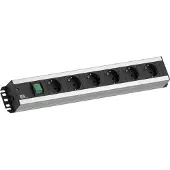 Bachmann 300.003 HANDWERKERLEISTE 6xCEE7/3 1xSchalter Strom 2,0m CEE7/7 300003