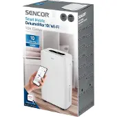 Sencor Luftentfeuchter SDH1028WH, smart und mobil, 235 W, für Räume von 18–35 m², 10 l/Tag, Timer, 1,5-l-Wassertank, Weiß