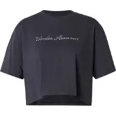 Under Armour W WM Crop SS black white (001) XL
