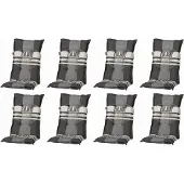 Madison New York Madison 8x F331 Hochlehner Gartenstuhl Auflagen 120x50x8cm grau Grafik