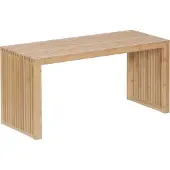 Relaxdays Sitzbank, Bambus, moderne Küchenbank, Umkleidebank Flur, Bad & Schlafzimmer, HBT 43x90x33 cm, Schuhbank, natur