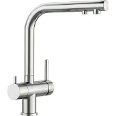 BLANCO FONTAS II, Messing PVD, PVD steel, Hochdruck, Standard, Stahl, Messing, Hebelgriffe, Doppel, Typ L