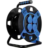 REV Leertrommel 4-fach Kunststoff IP44 schwarz/blau