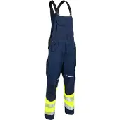 Kübler Latzhose REFLECTIQ Klasse 1 warngelb/dunkelblau Form 3208 Grösse 62