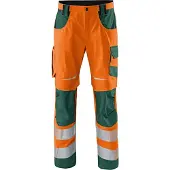 Kübler unisex Warnschutzhose REFLECTIQ orange, moosgrün Grösse 56