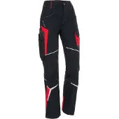 Kübler Damenhose BODYFORCE schwarz/mittelrot Form 2325 Grösse 48
