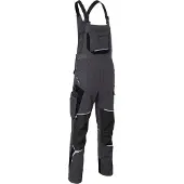 Kübler Latzhose BODYFORCE, anthrazit / schwarz, Konfektionsgrösse 54