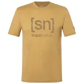 Super.natural - Logo Lines Tee - Merinoshirt Gr XL beige